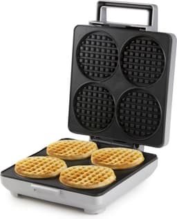 DOMO DO9251W Wafelijzer 'Wafflelicious' - voor 4 ronde wafels — thumbnail 1