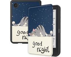 Hoes Geschikt voor Kobo Clara BW - Luxe E-reader Bescherm Case - Hoesje Book Cover - Kat