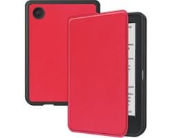 Hoes Geschikt voor Kobo Clara BW - Luxe E-reader Bescherm Case - Hoesje Book Cover - Rood