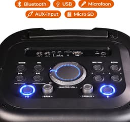 Denver Bluetooth Speaker Party Box - Discolichten - Partybox - Incl. Microfoon - Micro SD / USB / AUX - TSP353 — thumbnail 3