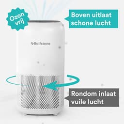 Rolfstone Air Balance XL Luchtreiniger – HEPA 13 + koolstoffilter – CADR 460 m³/u – Voor ruimtes tot 144 m² – Vermindert stof en pollen – 3 standen + turbo + slaapstand + automatische stand – Luchtkwaliteitsindicator — thumbnail 12