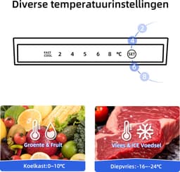 CHiQ FBM260L - Koel-vriescombinatie - 262 Liter - 39 dB - Donker RVS - Low Frost - 12 jaar garantie op compressor — thumbnail 7