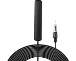 Universele FM/AM Radio Antenne voor Auto - Autoradioantenne met raam montage - 85~112MHz - 5 meter