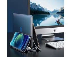 Laptopstandaard verticaal opslagoplossing Nette Desktop Organizer standaard Geschikt voor: MacBook Laptop iPad Tablet houder tot 17,3 inch - Bureau / Tafel