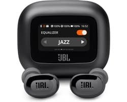 JBL Live Buds 3 - Draadloze Noise Cancelling Oordopjes - Bluetooth Oortjes - In-ear - Smart Charging Case met Display - 40 uur batterij - Zwart