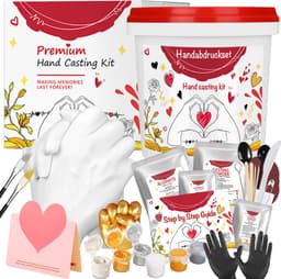 TAVADA 3D-handafdrukset voor koppels,Handafdrukset,Handen Casting Kit Hand Moulding Kit,Hand Mold Casting Kit,Eenvoudig te Gebruiken, cadeau voor bruiloft, Valentijnsdag, Kerstmis of jubileum — thumbnail 1