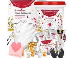 TAVADA 3D-handafdrukset voor koppels,Handafdrukset,Handen Casting Kit Hand Moulding Kit,Hand Mold Casting Kit,Eenvoudig te Gebruiken, cadeau voor bruiloft, Valentijnsdag, Kerstmis of jubileum