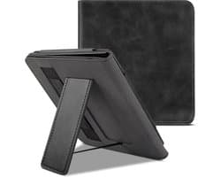 Lunso - Luxe sleepcover stand hoes - Geschikt voor Kobo Libra 2 (7 inch) - Zwart