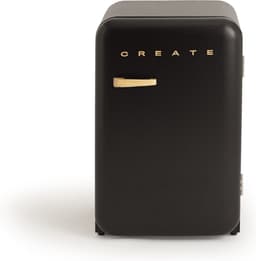 CREATE - Koelkast in retrostijl - Zwart - Handvat Hout - FRIDGE RETRO 107L — thumbnail 1