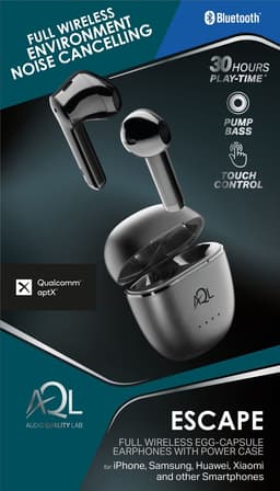AQL Escape Headset True Wireless Stereo (TWS) In-ear Calls/Music Bluetooth Zwart — thumbnail 2