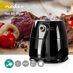 Nedis Heteluchtfriteuse | 3 l | Tijdschakelaar: 30 min | Analoog | Zwart — thumbnail 2