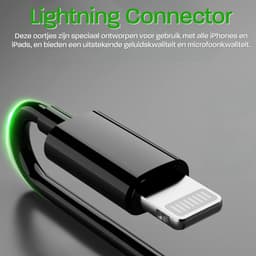 Bedrade Oordopjes - Geschikt voor iPhone met Lightning - Oortjes met Draad - Voor 14 Pro Max en ouder — thumbnail 2
