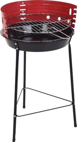 Vargan Houtskoolbarbecue Ø33 cm - Halfopen - Zwart/Rood — thumbnail 1