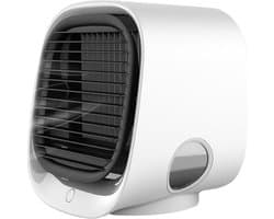TechU™ Mini Airco – Desktop Luchtkoeler Koelventilator – 5 Volt – 3 Snelheden Koelen – USB Airconditioner – Wit