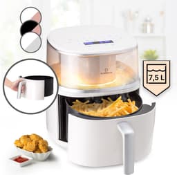 Klarstein Heteluchtfriteuse, XL Airfryer om te Frituren, Friteuse met Stoomfunctie, Temperatuurkeuze en 16 Programma’s, Airfryer voor Heteluchtfrituren, Heteluchtfriteuse zonder Olie 1500 W, 7,5 Liter — thumbnail 1