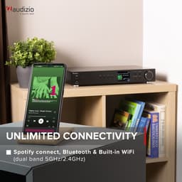 DAB tuner - Audizio Adria - DAB radio met Bluetooth, internetradio en Spotify Connect - Zwart — thumbnail 4