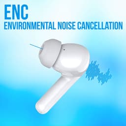 Nubex® Draadloze Oordopjes met Oplaadcase - Bluetooth 5.3 - Oordopjes Draadloos - Sport Earbuds - ENC - Oortjes draadloos - Wit — thumbnail 4