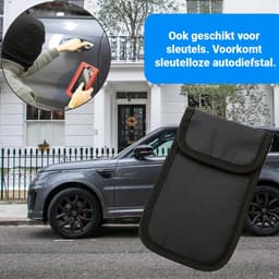 SBG Faraday Bag - Universeel Blokkerende Telefoonzak - RFID Blokkeertas voor Telefoons - Pouch voor Autosleutels - Signaal Blokkerende Zak - Zwart — thumbnail 3
