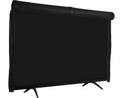 kwmobile TV hoes geschikt voor 55" TV - TV beschermhoes voor binnen - Tegen stof, krassen en vingerafdrukken - Met klittenband - zwart