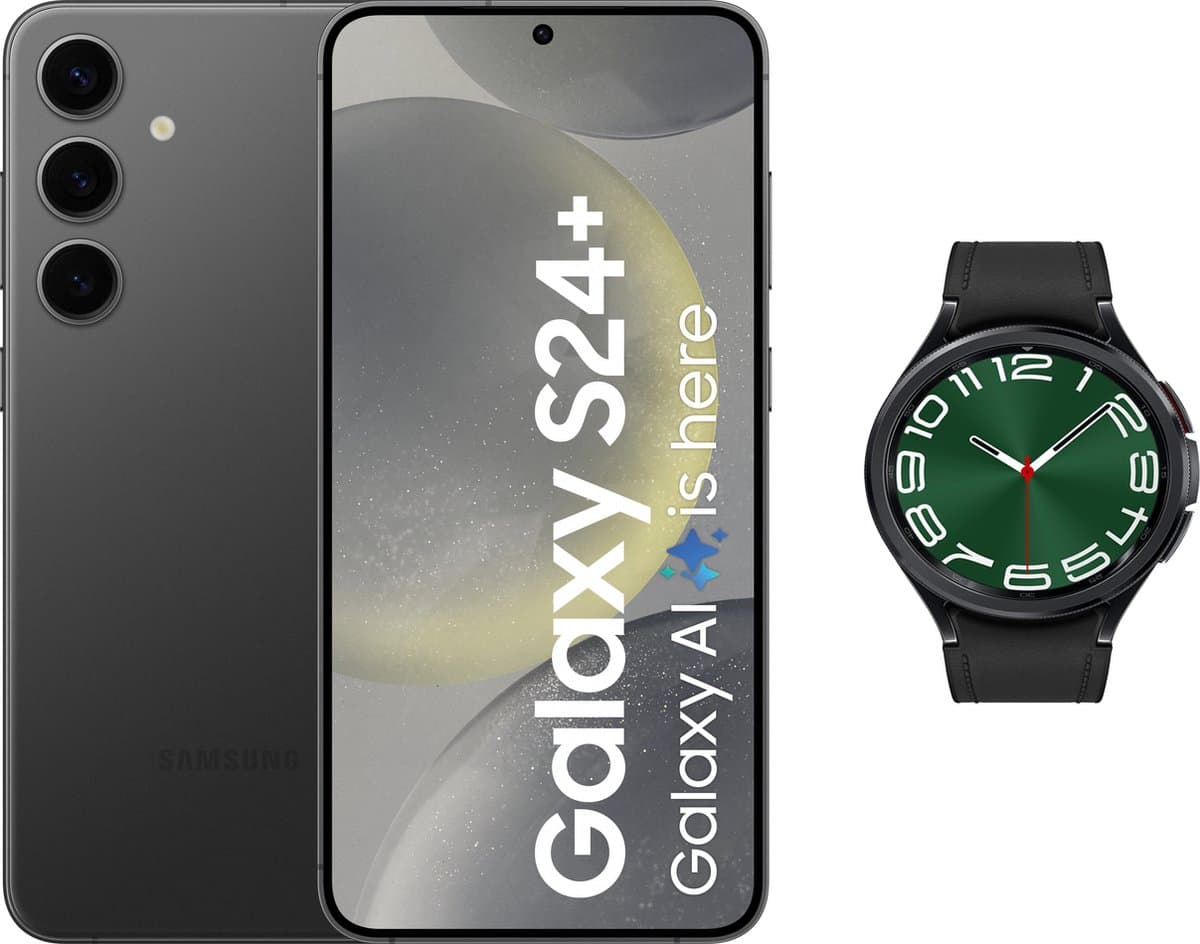 Samsung Galaxy S24 Plus 5G - 512GB + Galaxy Watch6 47mm Classic - Onyx Black — afbeelding 1