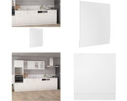 vidaXL Vaatwasserpaneel 59-5x3x67 cm spaanplaat wit - Voorpaneel Vaatwasser - Voorpanelen Vaatwasser - Vaatwasser Voorpaneel - Vaatwasser Voorpanelen