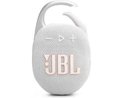 JBL Clip 5 - Draagbare Bluetooth Mini Speaker - Met Haak om te hangen - Draadloos Muziek Box - 12 uur - Waterbestendig - IP67 - Wit