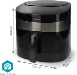 Nedis SmartLife Airfryer XXL - Wi-Fi - 7,2 l - 8 Programma's - Digitale Heteluchtfriteuse - Met App - Zwart — thumbnail 7