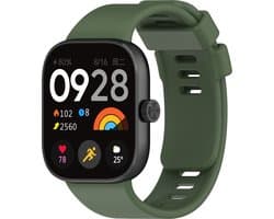 Strap-it Smartwatch bandje - Siliconen bandje met druksluiting geschikt voor Redmi Watch 4 / Xiaomi Smart Band 8 Pro / Xiaomi Smart Band 9 Pro (groen)