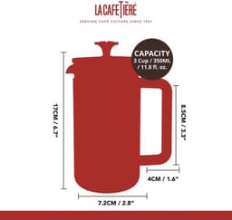 La Cafetière Pisa koffiezetapparaat van glas met roestbestendig, geborsteld stalen frame — thumbnail 3