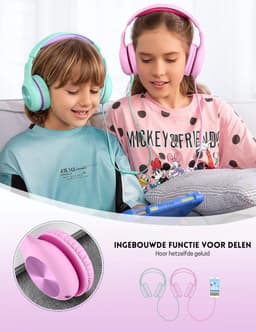 StayPowered Kinderheadset - De Ultieme Veilige en Comfortabele Hoofdtelefoon voor Kinderen - Hoge Audio Kwualiteit - Ingebouwde Volumeregelaar - Verstelbare en Opvouwbaar Ontwerp - Compact Ontwerp - Roze - Levering Sneller dan Aangegeven — thumbnail 5