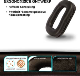 Somstyle Oorkussens Met Hoofdband Geschikt Voor Logitech G35, G230, G332, G430, G432, F430, F450 & G930 Headset - Zacht Schuim - Eiwitleer - Zwart — thumbnail 5