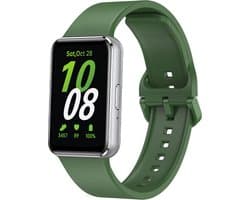 Strap-it Smartwatch siliconen bandje met gesp - geschikt voor Samsung Galaxy Fit 3 (groen)