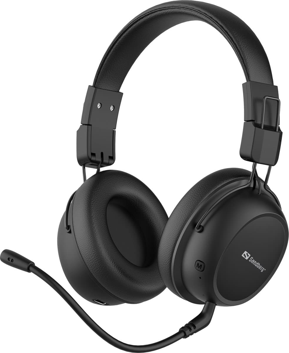 Sandberg - 126-36 - Gaming Headset - Draadloos - USB Type-C - Bluetooth - Zwart — afbeelding 1