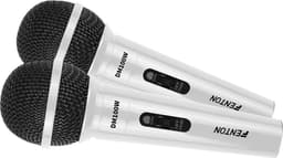 Karaoke microfoon - Fenton DM100W - Set van twee karaoke microfoons - Ook geschikt voor de DJ!- Wit — thumbnail 2