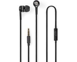 Nedis Bedrade Koptelefoon - 3,5 mm - Kabellengte: 1.20 m - Ingebouwde microfoon - Volumebediening - Zilver / Zwart