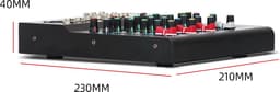 HT4 - Professionele 4-Kanaals Audiomixer - USB & Bluetooth - Draagbare Live Studio DJ Mixing Console - Geschikt voor Computeropname en Bands — thumbnail 5