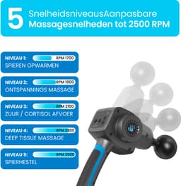 El Suvon Massage Gun - Massage Pistool - Inclusief Koffer en 7 Opzetstukken - Sport en Relax Massageapparaat - Krachtig en Draadloos - Massage Gun Professioneel- Fitness — thumbnail 4