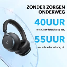 Soundcore Space One by Anker, Draadloze Over-ear Koptelefoon - Headphones - Active Noise Cancelling, Multipoint Connection, 55 uur accuduur, Bluetooth 5.3, LDAC, Hi-Res Certified — thumbnail 8