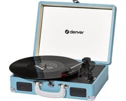 Denver Platenspeler - Ingebouwde Speakers - Incl. PC Software - Auto-stop - Retro - VPL120 - Blauw