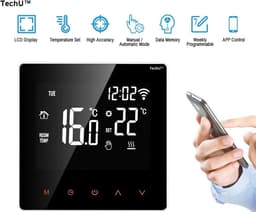 Slimme Thermostaat S2 Wit – Alleen voor Gas Boiler – Bediening via App & Wifi — thumbnail 1