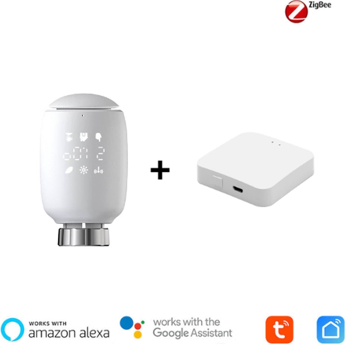 AQIOS Slimme Radiatorknop starterskit (1 radiatorknop + 1 gateway) — afbeelding 1