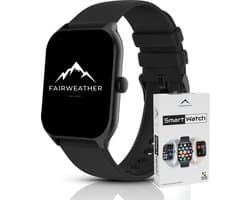 Fairweather Smartwatch Pro – Dames – HD – Stappenteller – Slaapmeter – hartslagmeter – Geschikt voor iOS en Android - Zwart