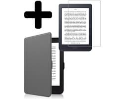 Hoes Geschikt voor Kobo Nia - E-reader Bescherm Hoesje Case Sleep Cover Met Screenprotector - Hoes Geschikt voor Kobo Nia Hoesje - Grijs