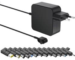 Universele Laptop Adapter - Oplader 45W/65W/90W - Geschikt voor HP, Toshiba, Asus, Acer, Lenovo, Dell, Samsung, Sony - 2 Meter - Zwart