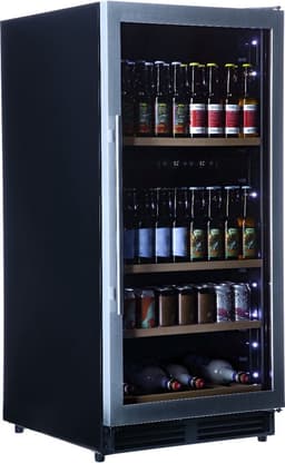 Bierkoelkast Bamberg - glazen deur met RVS rand - 192 flessen - Koelkast horeca - Bier koelkast voor Thuis - Flessenkoelkast- Drank koelkast - Bierkast — thumbnail 5