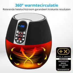 MEDION friteuse, ca. 1500 watt, digitaal bedieningspaneel, totale inhoud 4 liter, olievrij frituren, 30 min timer, oververhittingsbeveiliging, MD17320 zwart — thumbnail 5