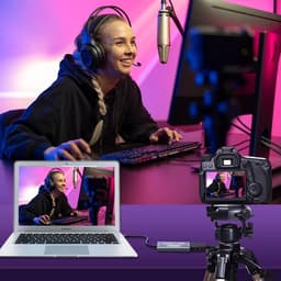 HDMI Capture Card Incl. USB-C Adapter - Video/Game Capture - HDMI naar USB - 1080P HD - Cam link - Video grabber - Streamen — thumbnail 2