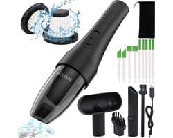 Autostofzuiger - Krachtige Oplaadbare Autostofzuiger - draadloze handstofzuiger - 8000Pa 120W oplaadbare tafelstofzuiger met wasbaar filter voor thuis - auto - tafel - nat en droog type