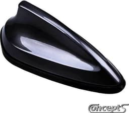 Simoni Racing haaienvin auto antenne Big Shark Fin in glanzend zwart ABS ter vervanging van antennespriet — thumbnail 1