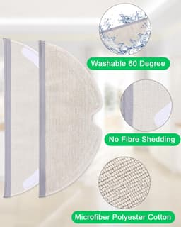 reserveonderdelen en accessoires geschikt voor Roborock Q7/Q7+/Q7 Max/Q7 Max+ stofzuigers. Set bevat: 2 hoofdborstels, 4 schoonmaakdoeken, 4 HEPA-filters, 7 zijborstels en 1 borstelreinigingsgereedschap. — thumbnail 3